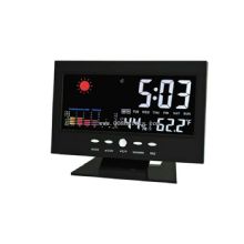 Weather Station Sound Controlled Table Clock with Color LCD images