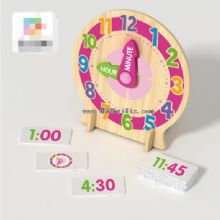Wooden clock toy images