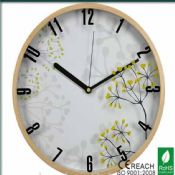 Horloge murale en bois 3D 12 pouces images