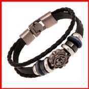 Svart läderarmband images