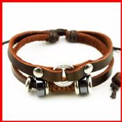 Pulseira de cordão de couro marrom images