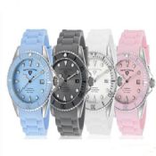 Colorful quartz silicone watch images