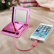 Cosmetic mirror portable solar powerbank 6000mah images