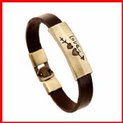 Bracelet manchette en cuir de vache images