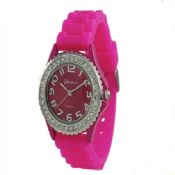 Crystal bezel silicone watch images