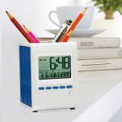 Digital calendar clock with penholder images