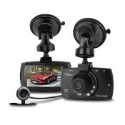 Dual lentilă H.264 auto DVR camera negru box images