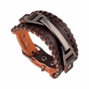Handmade Braided Leather Bracelet images