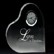 Heart shape crystal clock images