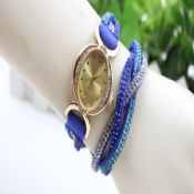 En cuir bracelet quartz montre images