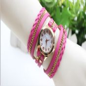 Leder-Frauen-Armband-Uhr images