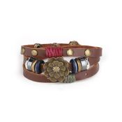 Bracelet en cuir de Wrap avec Anti cuivre images