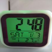 LED 7 Colors Change Glowing Clock images