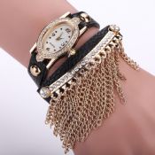 Luxury leather Chain Quartz Watch images