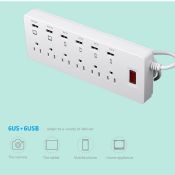 Multi Plug Power Surge Protector USB images