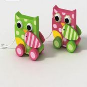Owl serie træ trække legetøj images