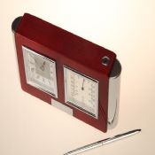 Pendulette de bureau en bois pour le porte stylo images