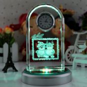 Relógio de mesa de cristal de muti-função promocional images