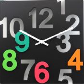 Reloj de pared 3D de forma rectangular images