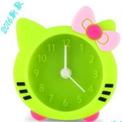 Silicone cat shape Mini Alarm Clock images
