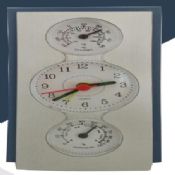 Reloj despertador de mesa con temperatura y humedad images