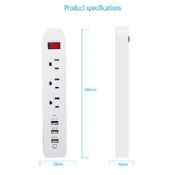 US Power Extension Socket With USB images