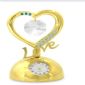 Gold Plated Crystals Metal Desk Clock small picture