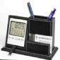 Pen holder organizer with LCD calendar alarm clock small picture