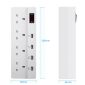 Universal 4 gang uk socket surge protector with usb small picture