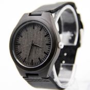 Black Color Wooden Wrist Watches images