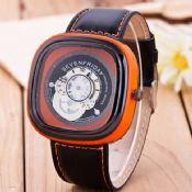 Leather Dial Sport Army Wrist Watch images