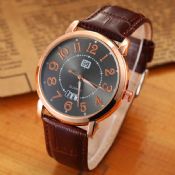 PU strap calendar men watches images