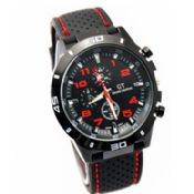 Silicone stainless steel back watch images