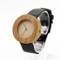 Leather Bamboo Wooden Wrist Watches small picture