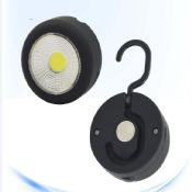 3W COB LED plast mini runda magnetiska kroken arbetslampa images