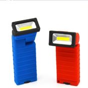 3W COB magnetic new plastic clip head turn around work torch light images