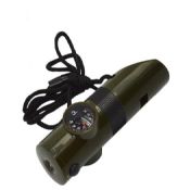 Outdoor camping Led Light + Survival Whistle + Mini Compass + Magnifying Glass images
