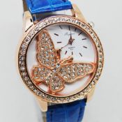 Diamante grande borboleta moda mulheres watch images