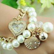 ladies pendant pearl watches images