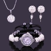 Necklace Pendant/Watch Bracelet/ Earring Jeweley Set images