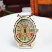 Waterproof genuiane leather watch images