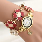 woman watches images