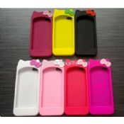 Capa de silicone bowknot adorável para iPhone 5 images