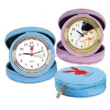 Mini leather travel clock images