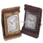 Foldable leather travel clock images