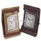 Foldable leather travel clock small picture