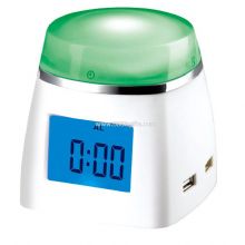 4-Port USB HUB with Color Changing LCD Clock images