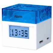 4-portowy USB HUB zegar z niebieskim podświetleniem LED images