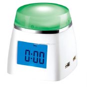 4-Port USB-HUB mit Farbwechsel-LCD-Uhr images