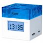 4-Port USB HUB clock with Blue LED Backlight small picture